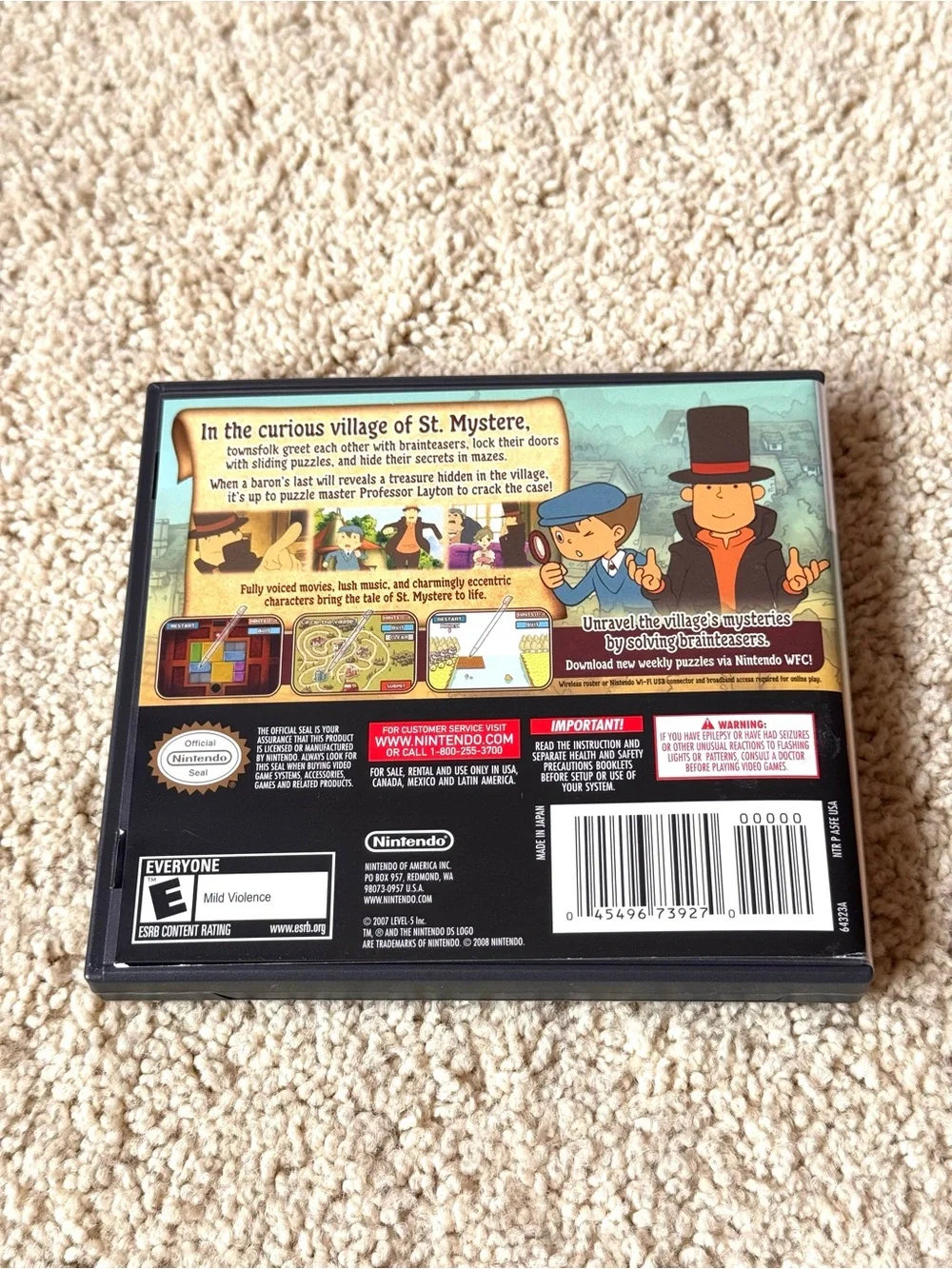Nintendo Professor Layton and the Curious Village